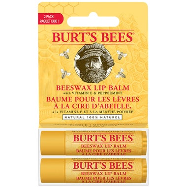 Baume pour les lèvres à la cire d’abeille emballage de 2 
